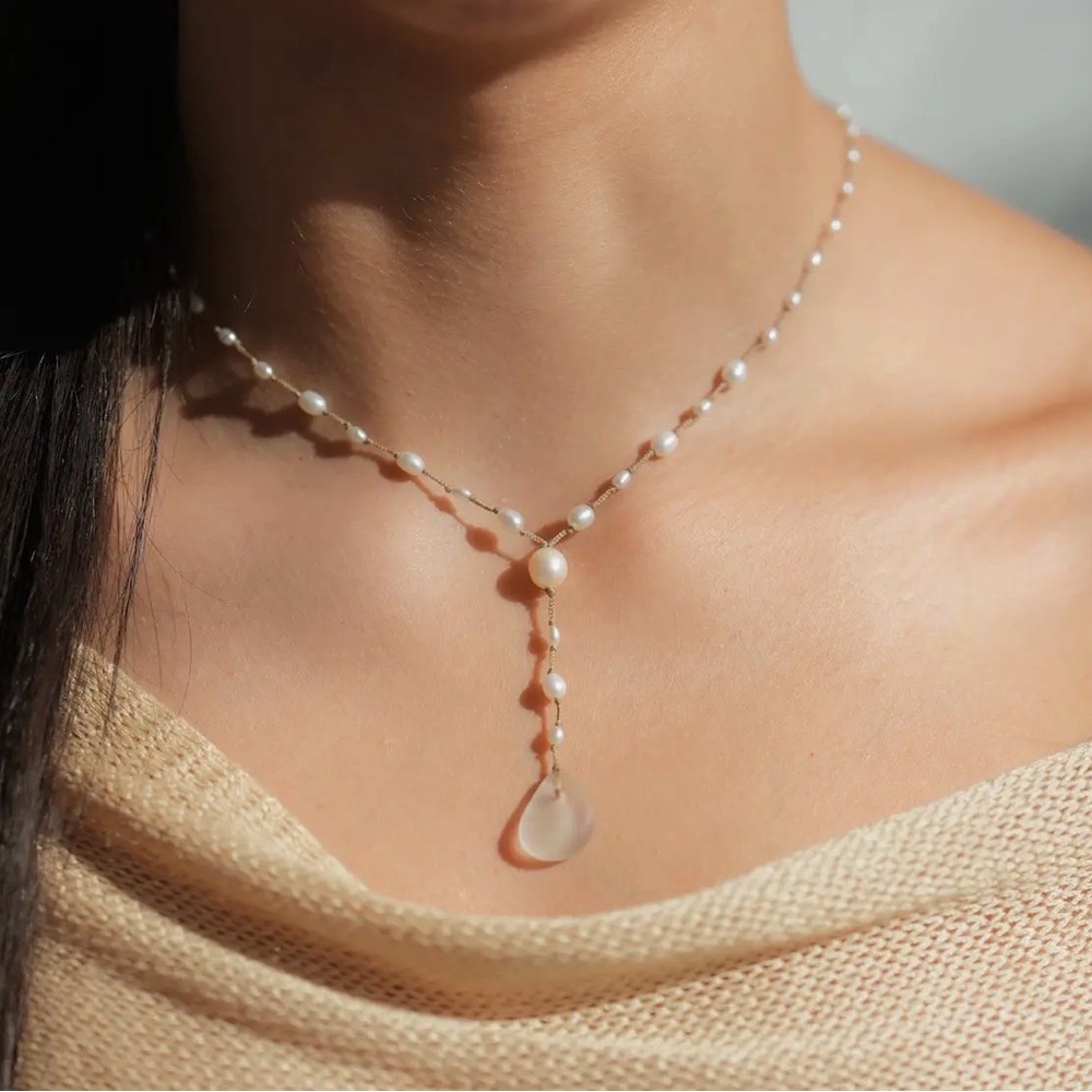 Pearl Lariat Necklace